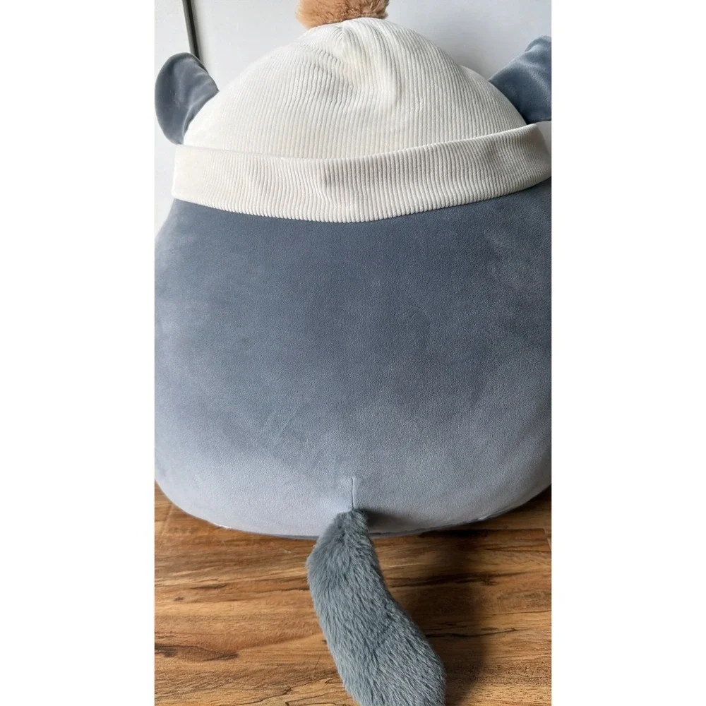Squishmallows Miper the Chinchilla 16 Inch Gray Plush with Beanie Hat